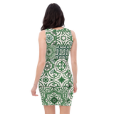 Bodycon Portuguese Green Tile Dress