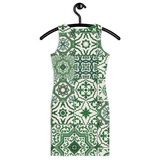 Bodycon Portuguese Green Tile Dress