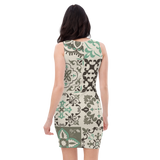 Bodycon Portuguese Green Tile Dress