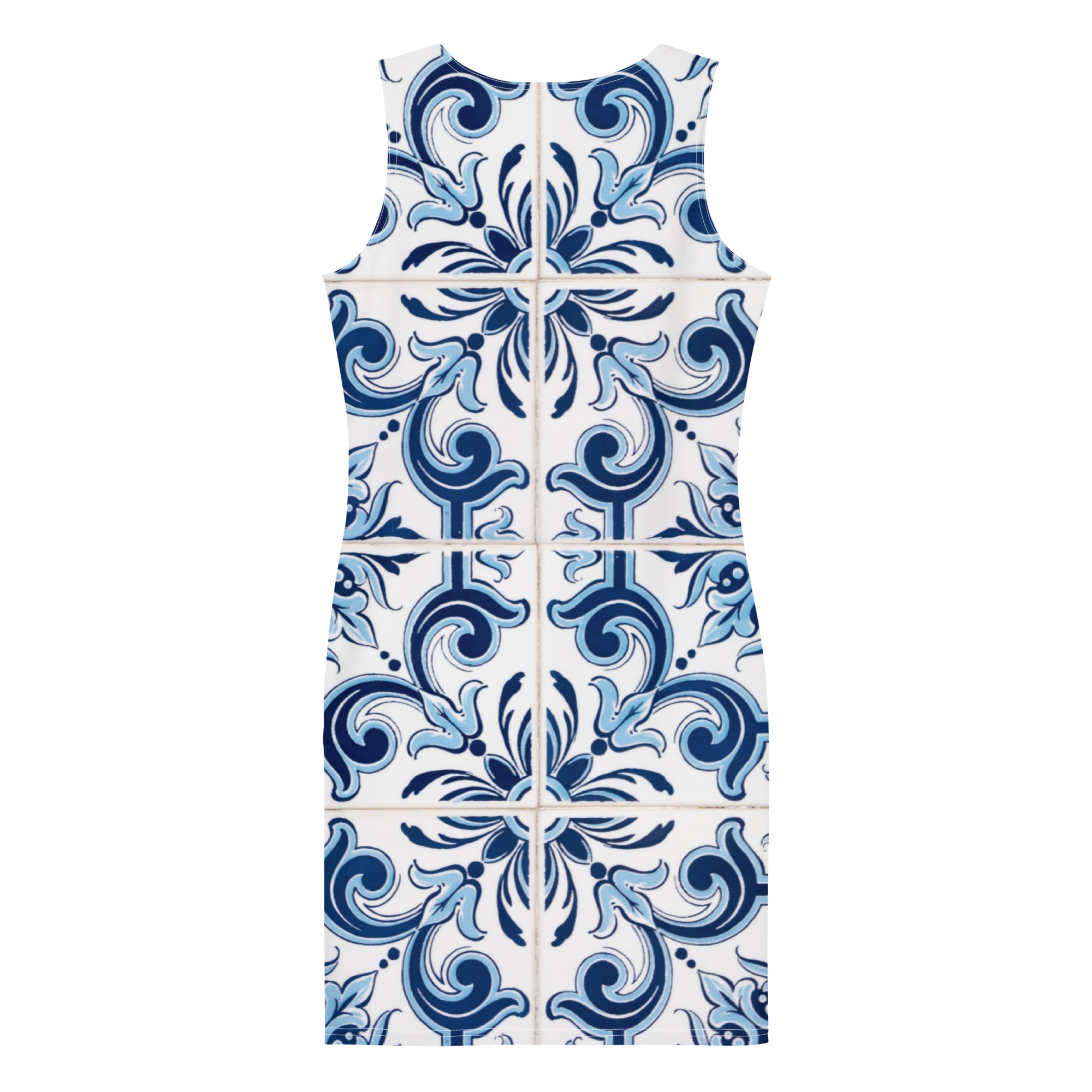 Bodycon Portuguese Blue Tile Dress