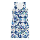 Bodycon Portuguese Blue Tile Dress