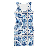 Bodycon Portuguese Blue Tile Dress