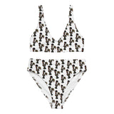 Rooster of Barcelos Pattern Recycled High-Waisted Bikini