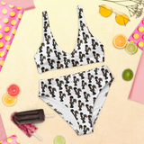 Rooster of Barcelos Pattern Recycled High-Waisted Bikini