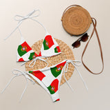 Portuguese Flag All-Over Print Recycled String Bikini