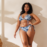 Portuguese Blue Tile All-Over Print Recycled String Bikini