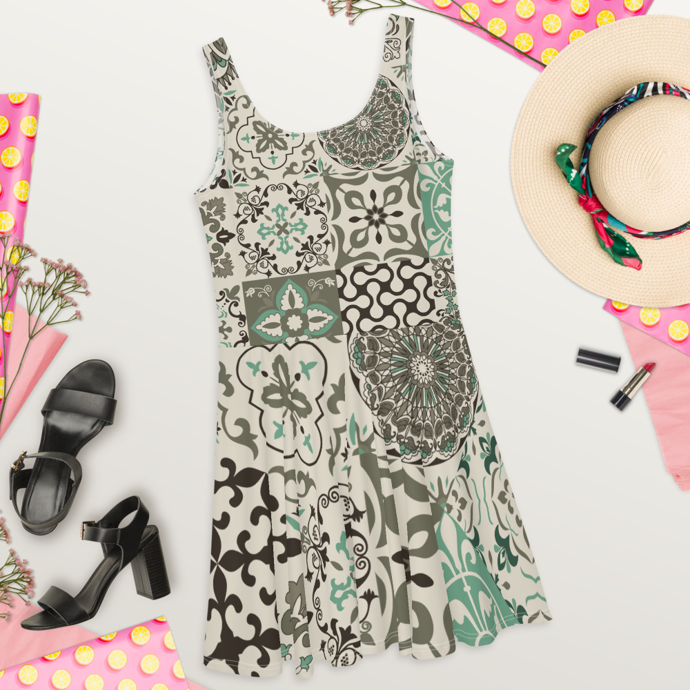 Portuguese Green Tile Dress