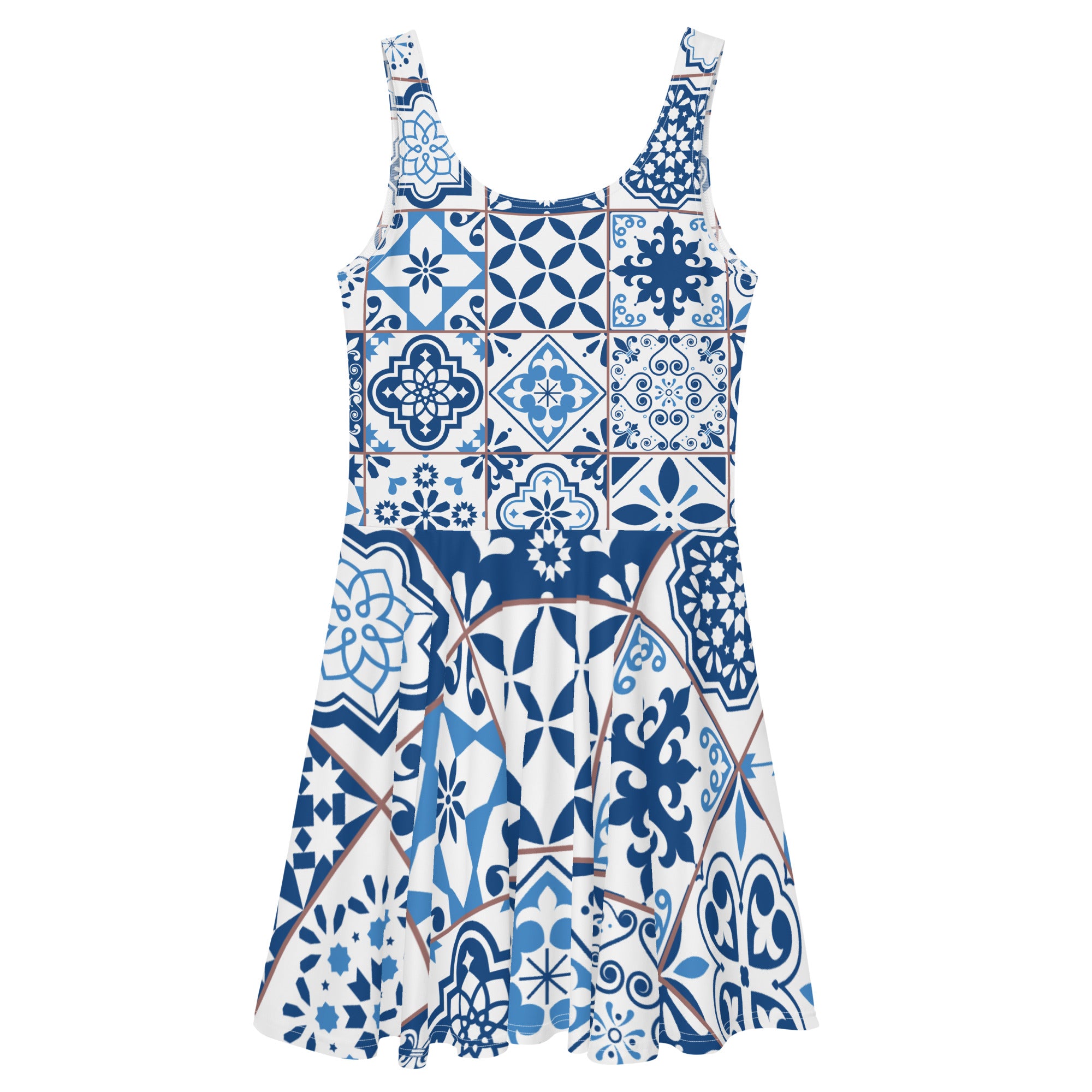 Portuguese Blue Tile Dress