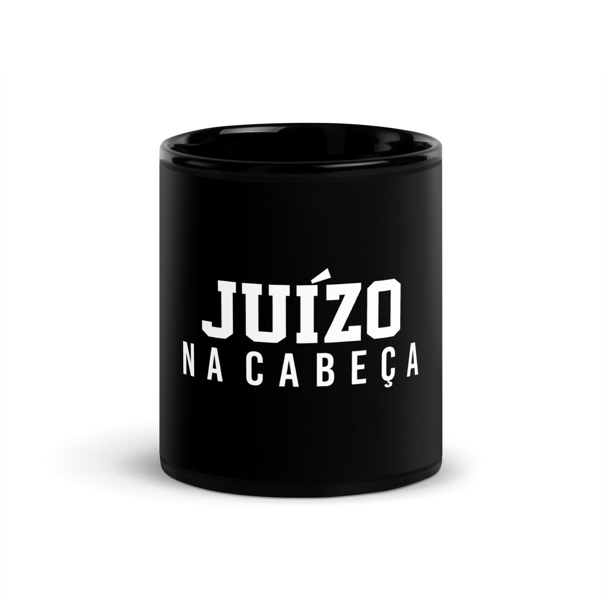 Juízo Na Cabeça Black Glossy Mug