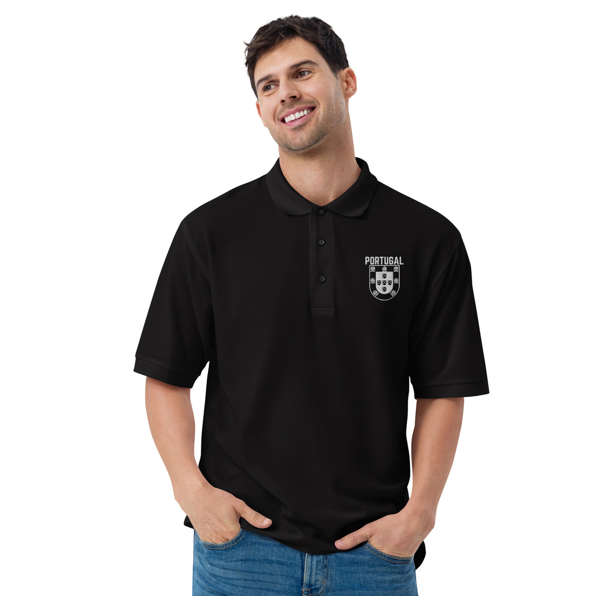 Men's Premium Portugal Crest Polo