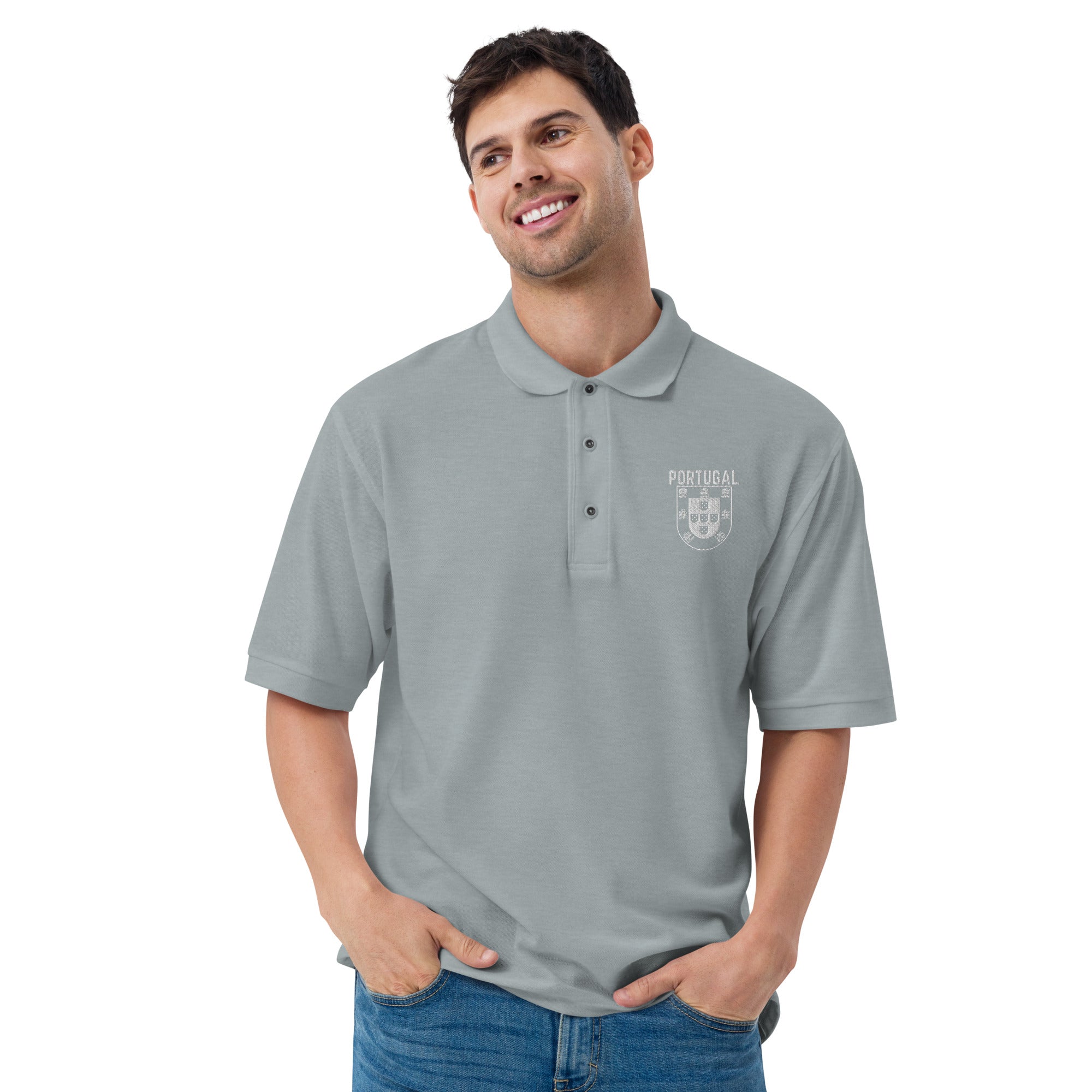 Men's Premium Portugal Crest Polo