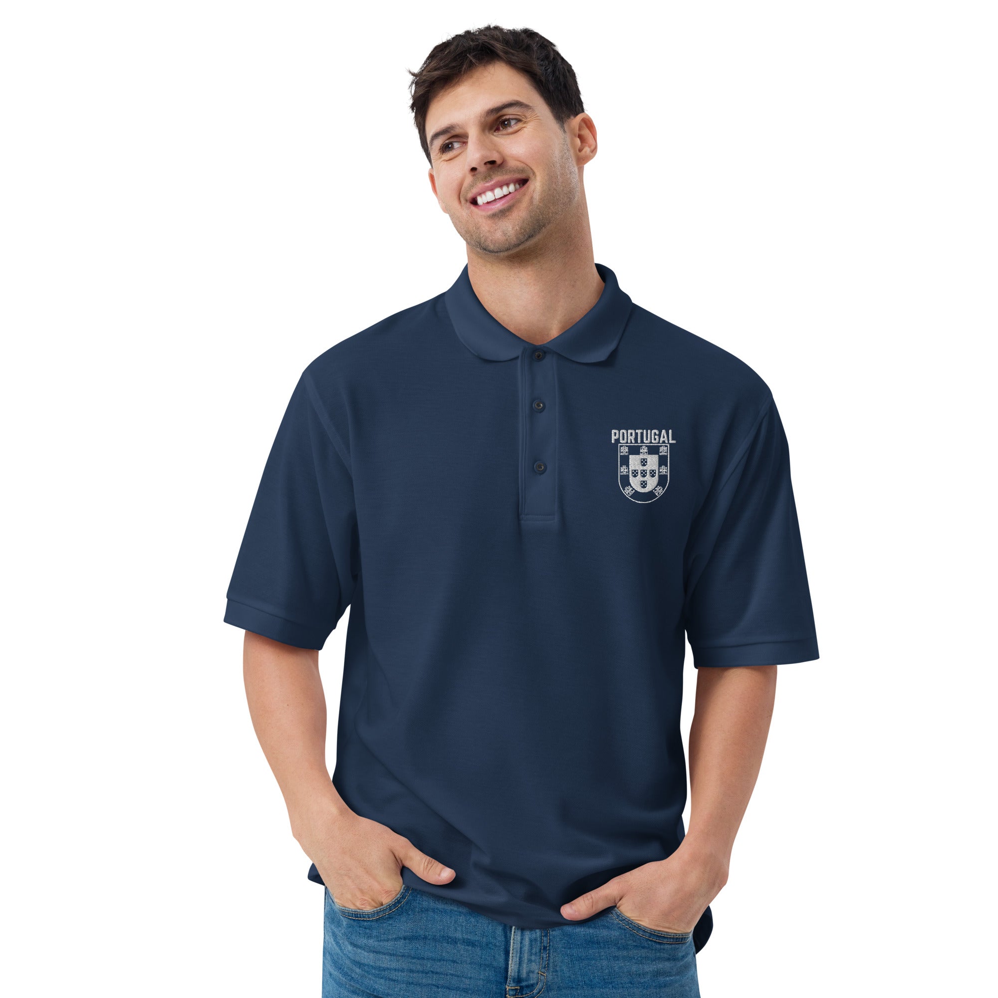 Men's Premium Portugal Crest Polo