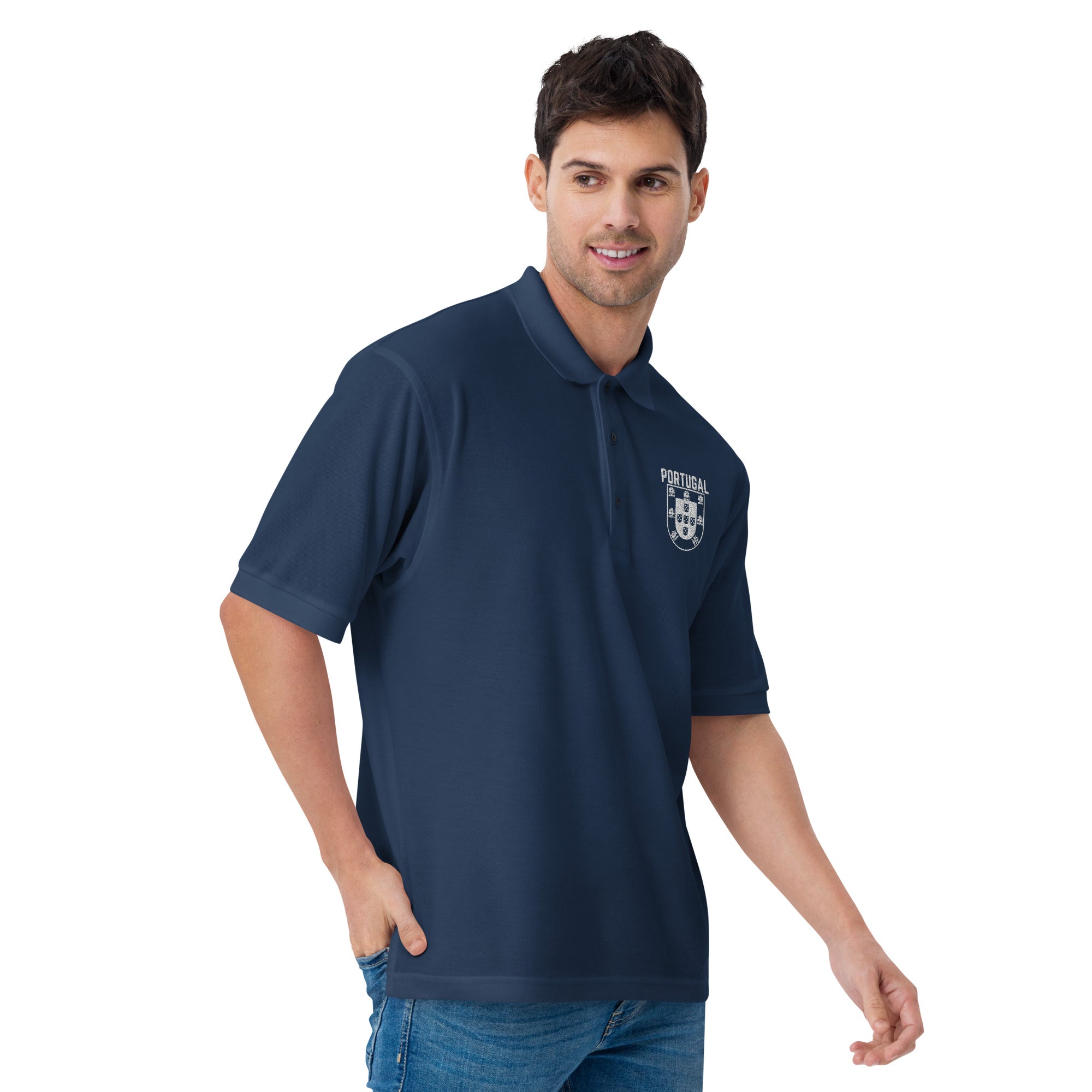 Men's Premium Portugal Crest Polo