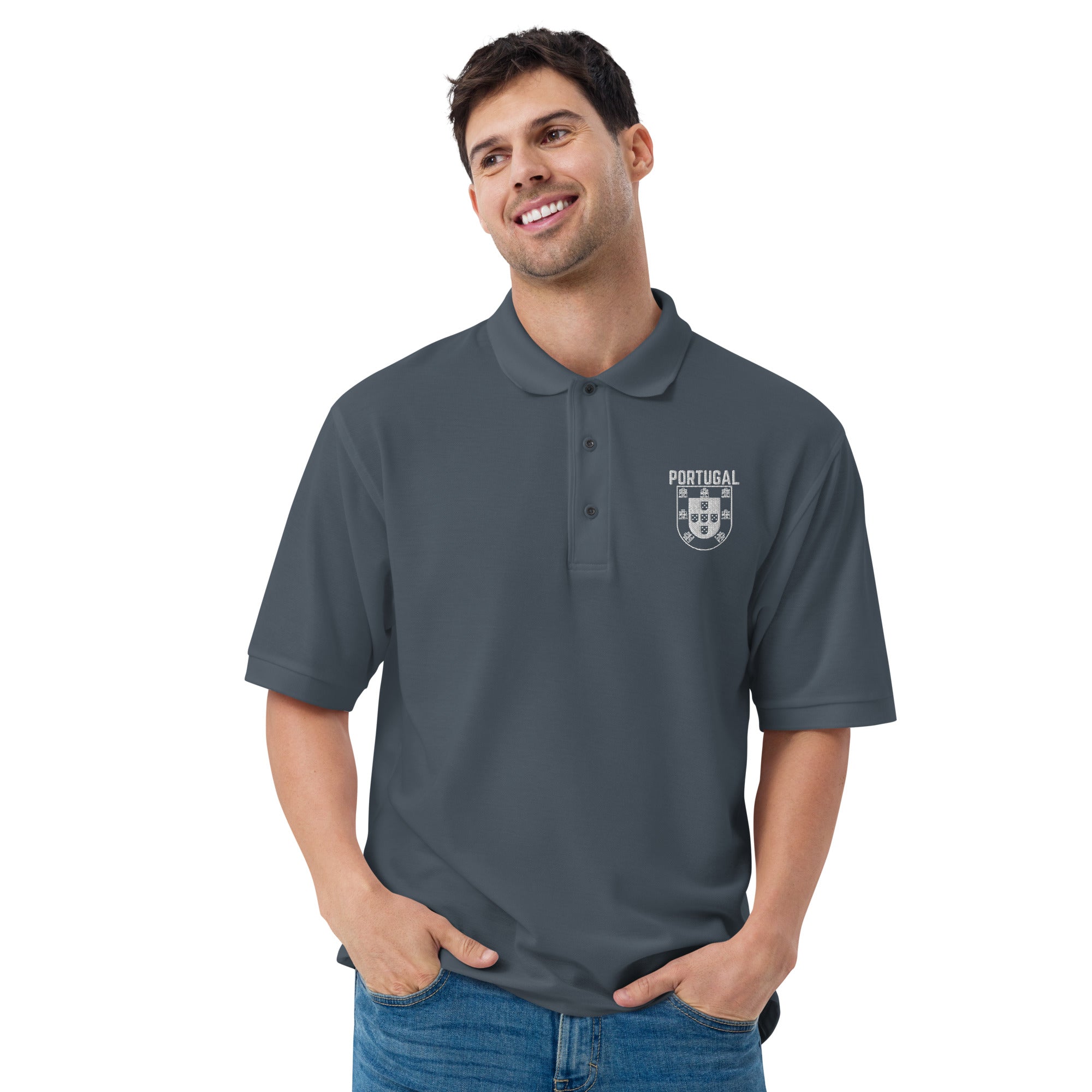 Men's Premium Portugal Crest Polo