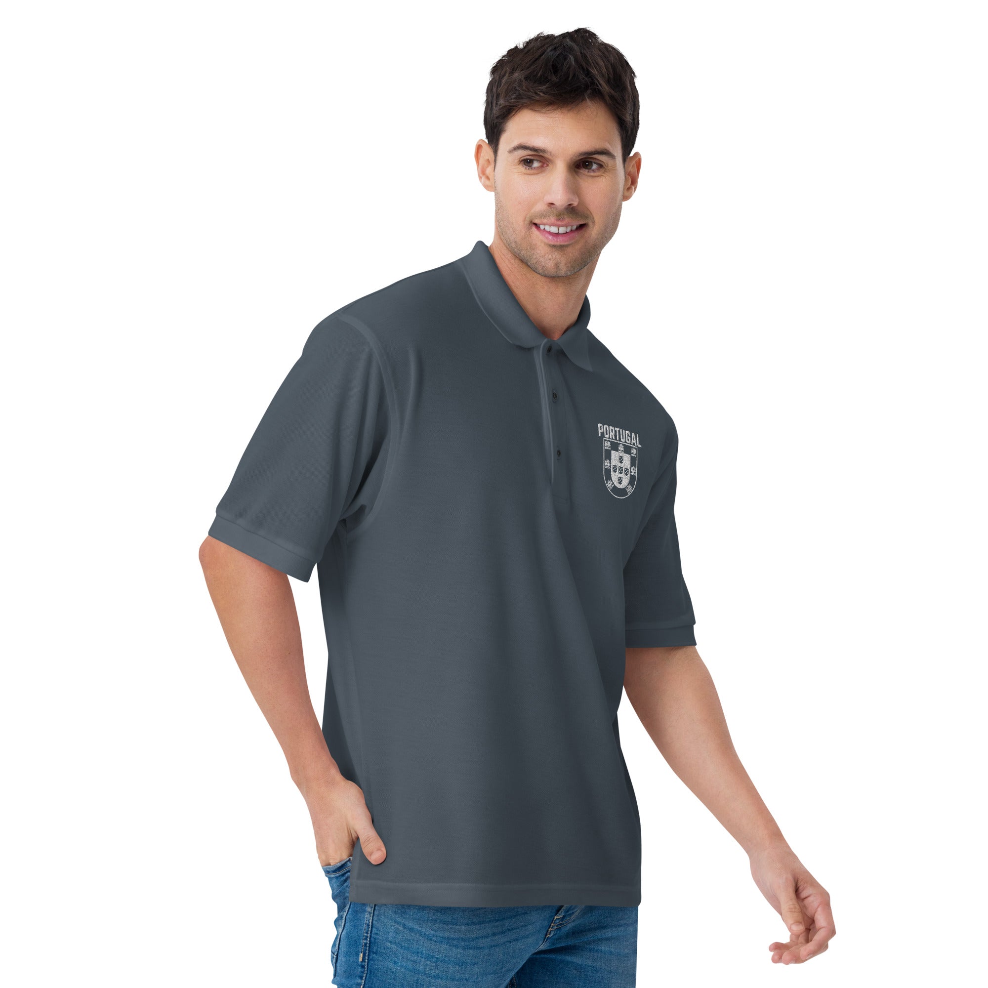 Men's Premium Portugal Crest Polo