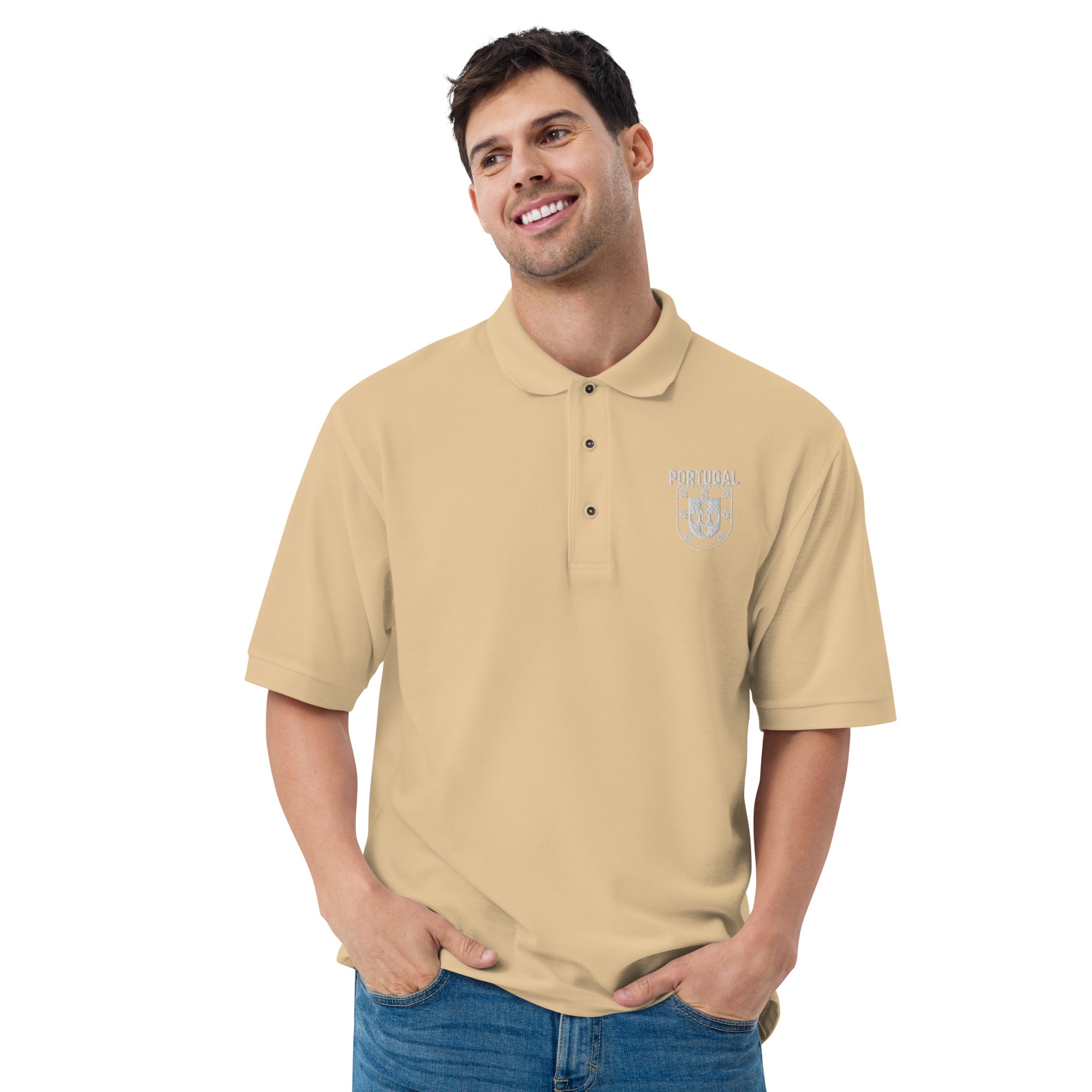 Men's Premium Portugal Crest Polo