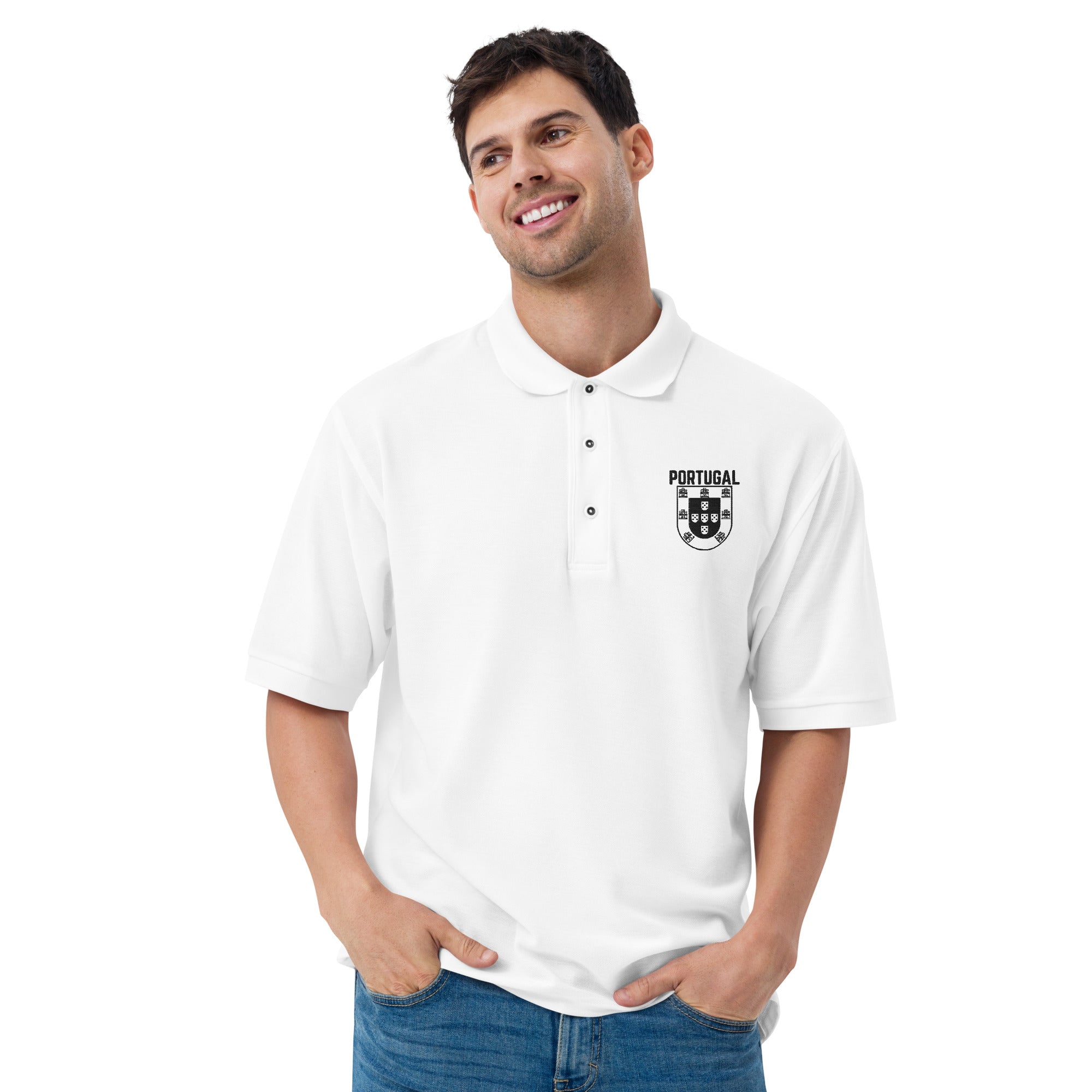 Men's Premium Portugal Crest Polo