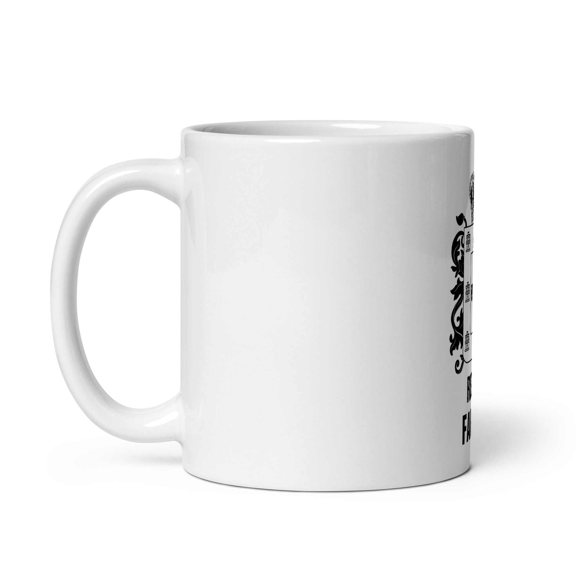 White glossy mug