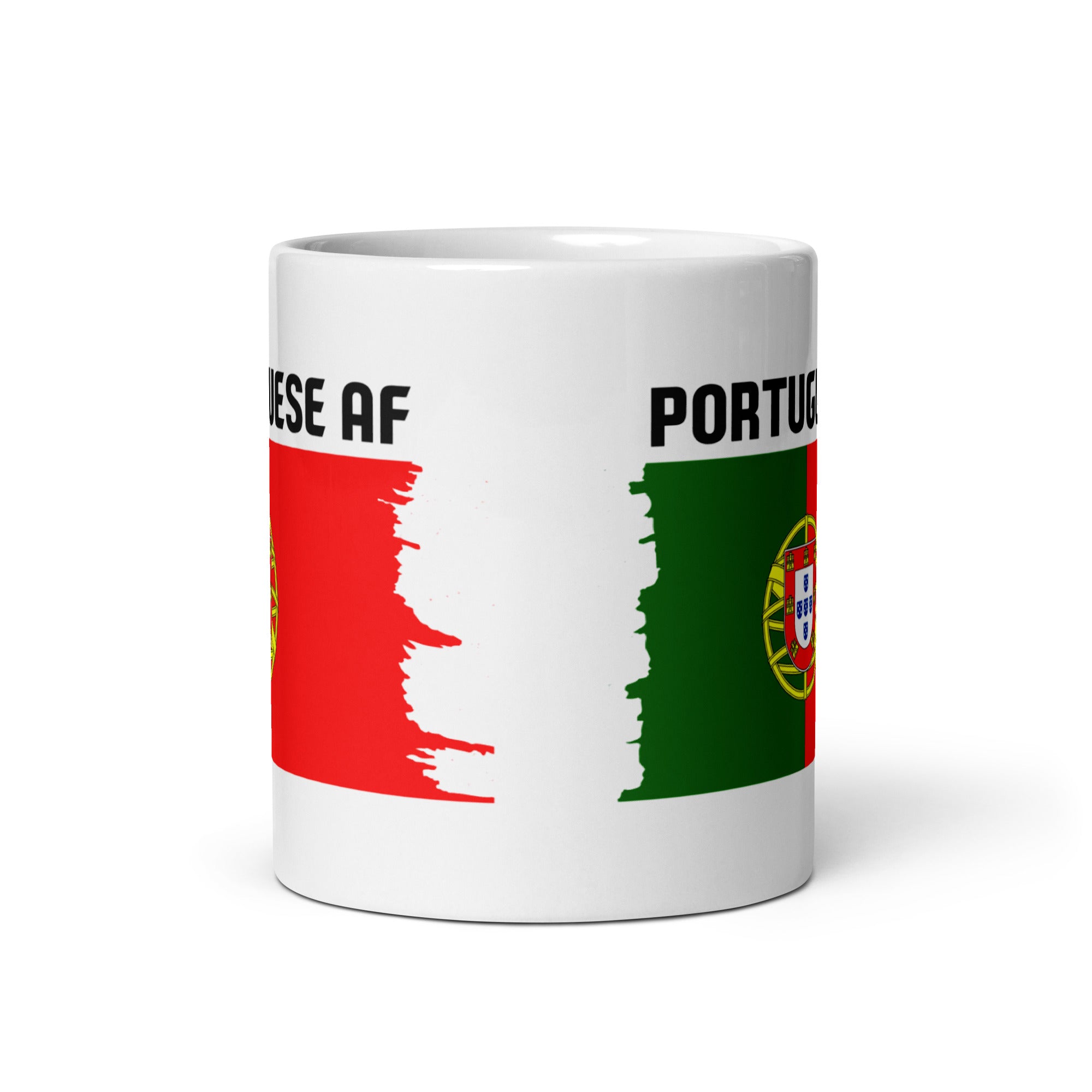 Portuguese AF & Portuguese Flag White Glossy Mug