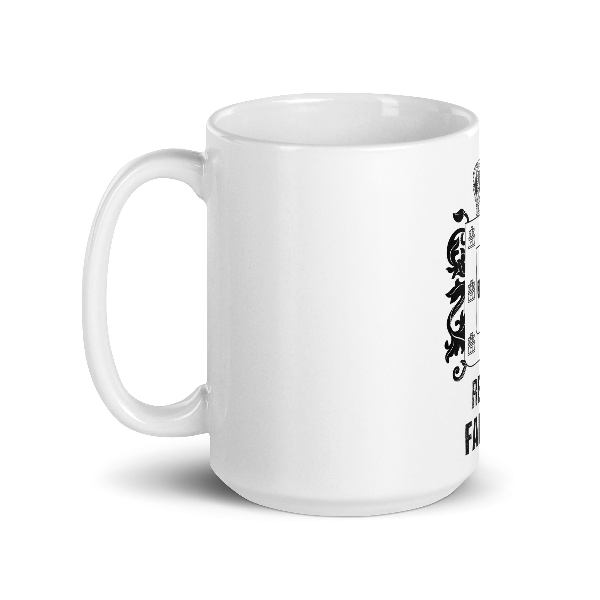 White glossy mug