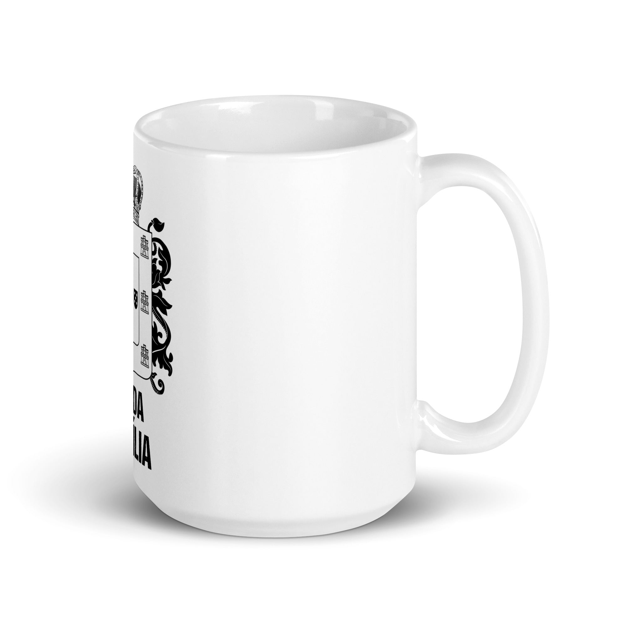 White glossy mug