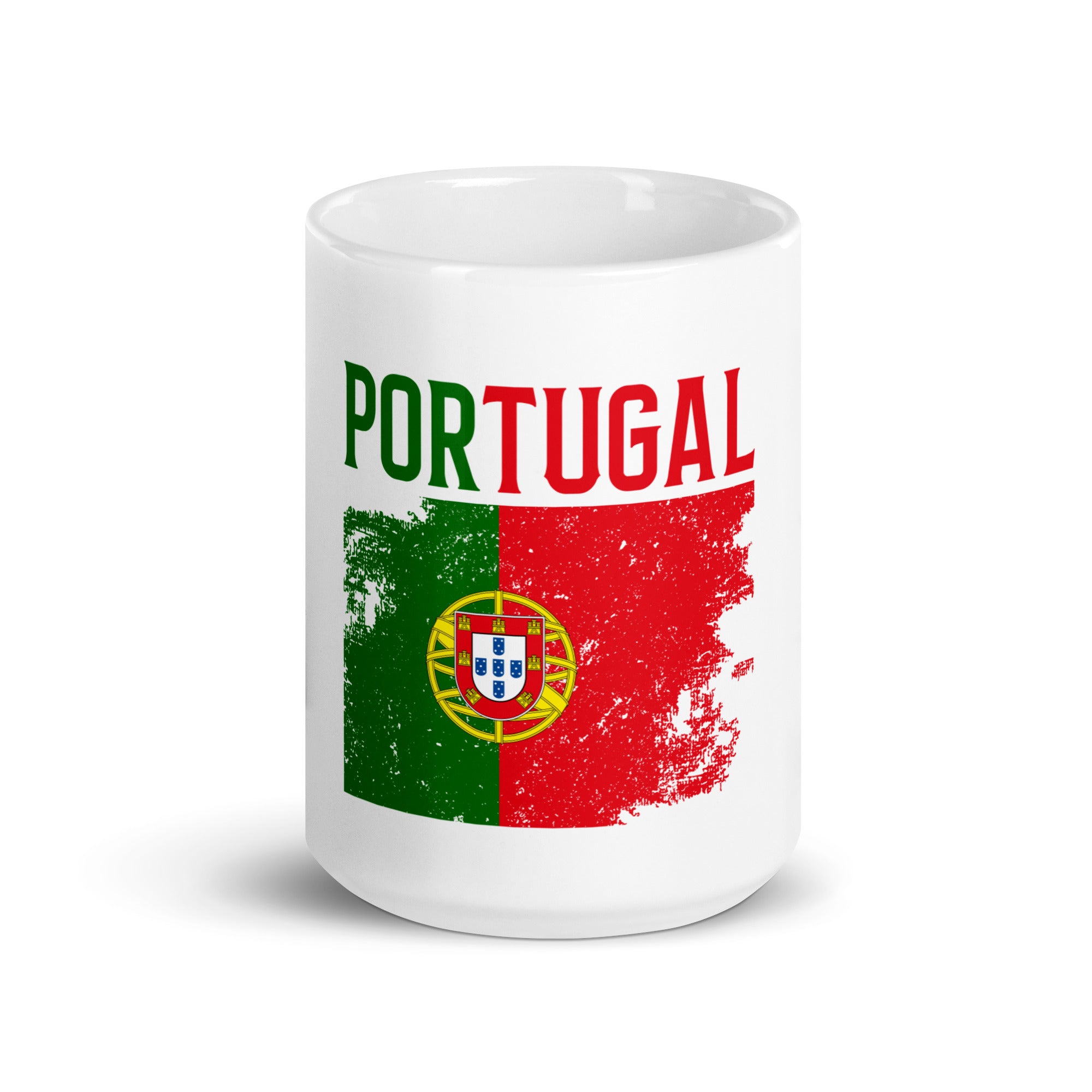 Portuguese Flag White Glossy Mug