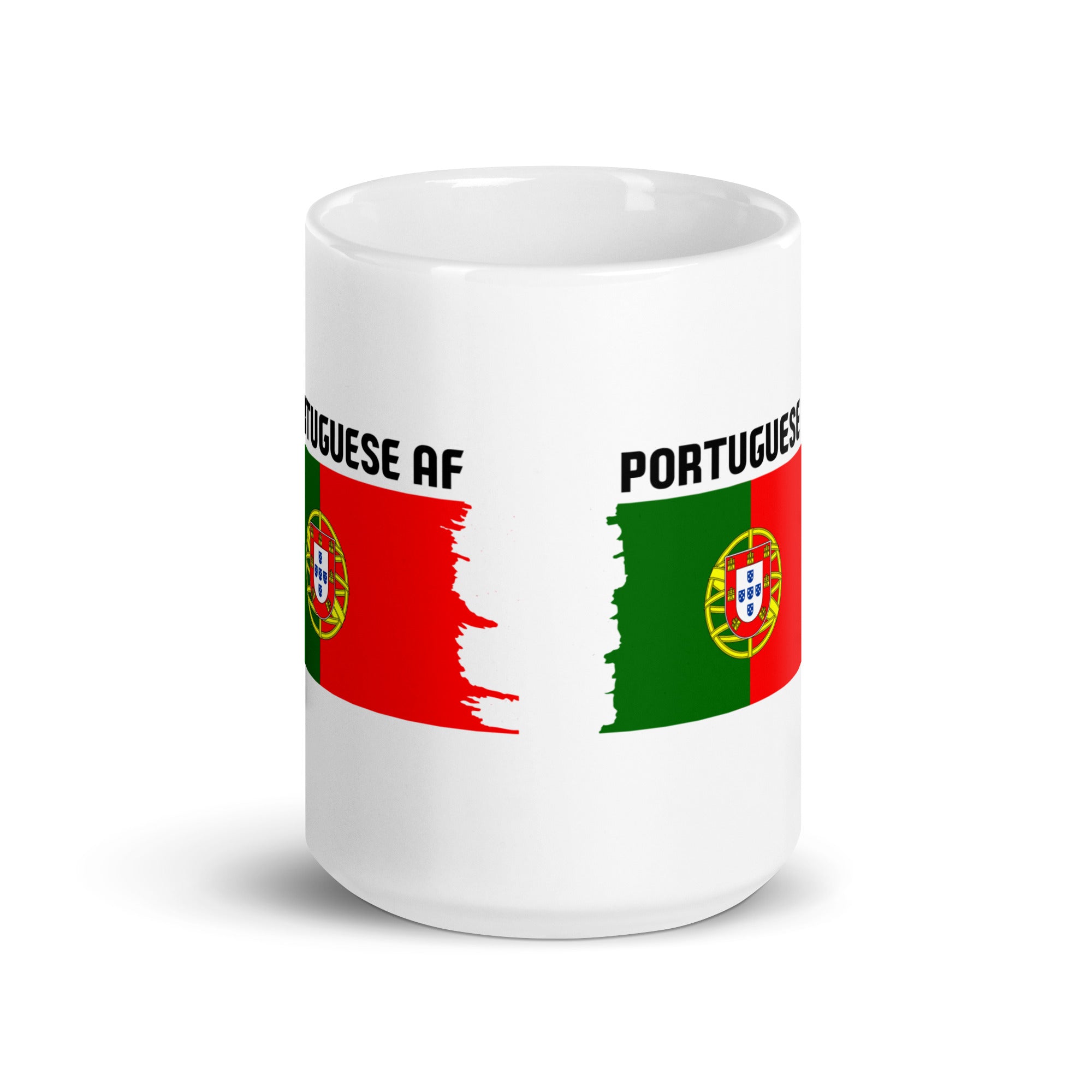 Portuguese AF & Portuguese Flag White Glossy Mug