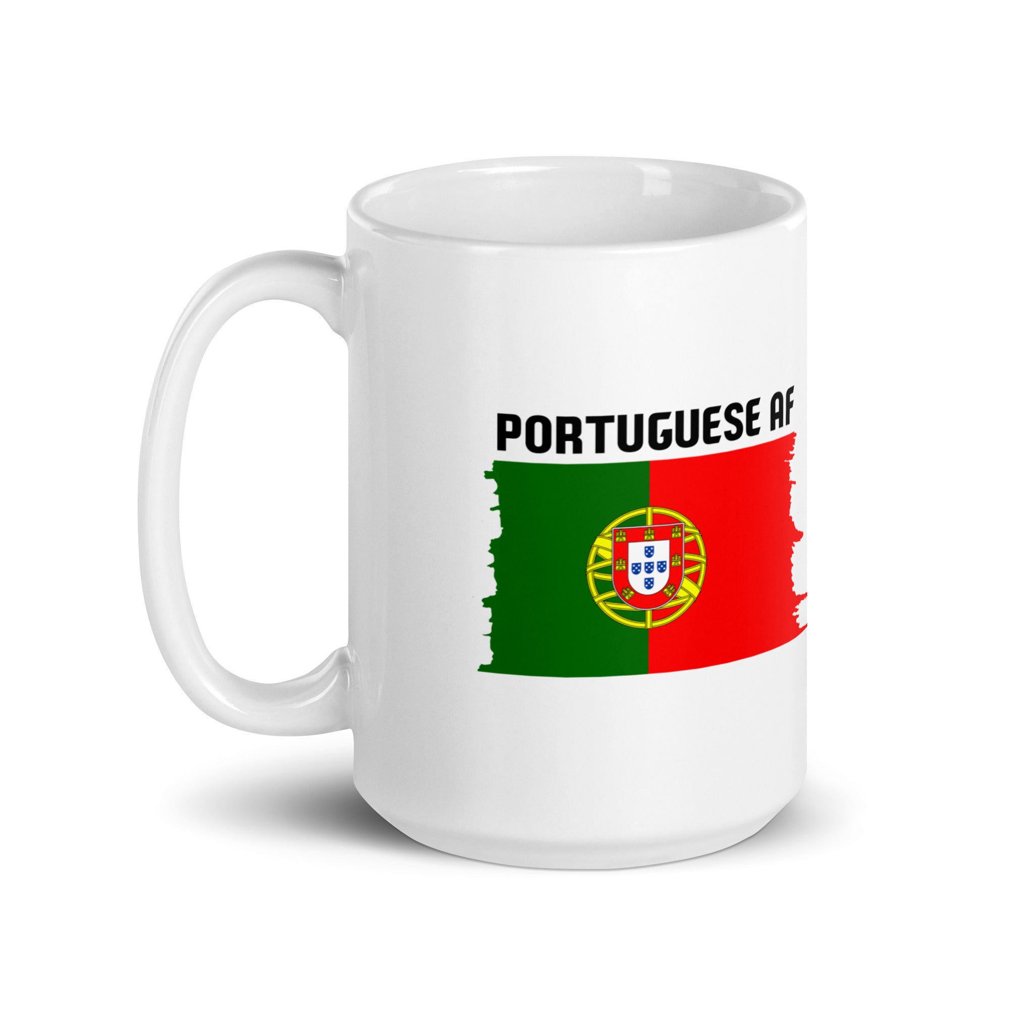 Portuguese AF & Portuguese Flag White Glossy Mug