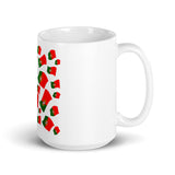 Portuguese Flag Pattern White Glossy Mug