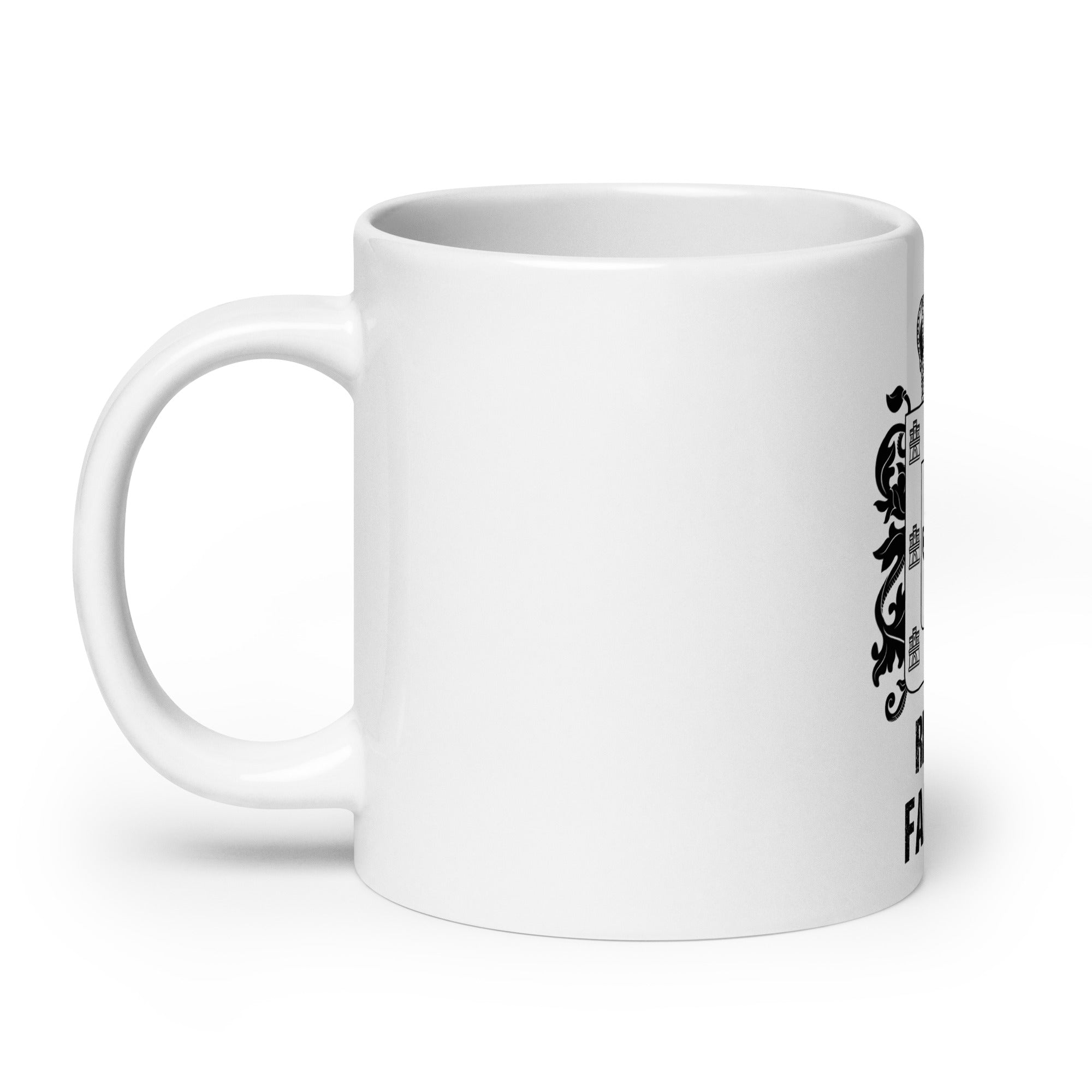 White glossy mug