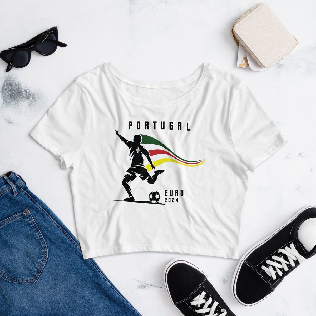 Portugal EuroCup2024 Women’s Crop Tee